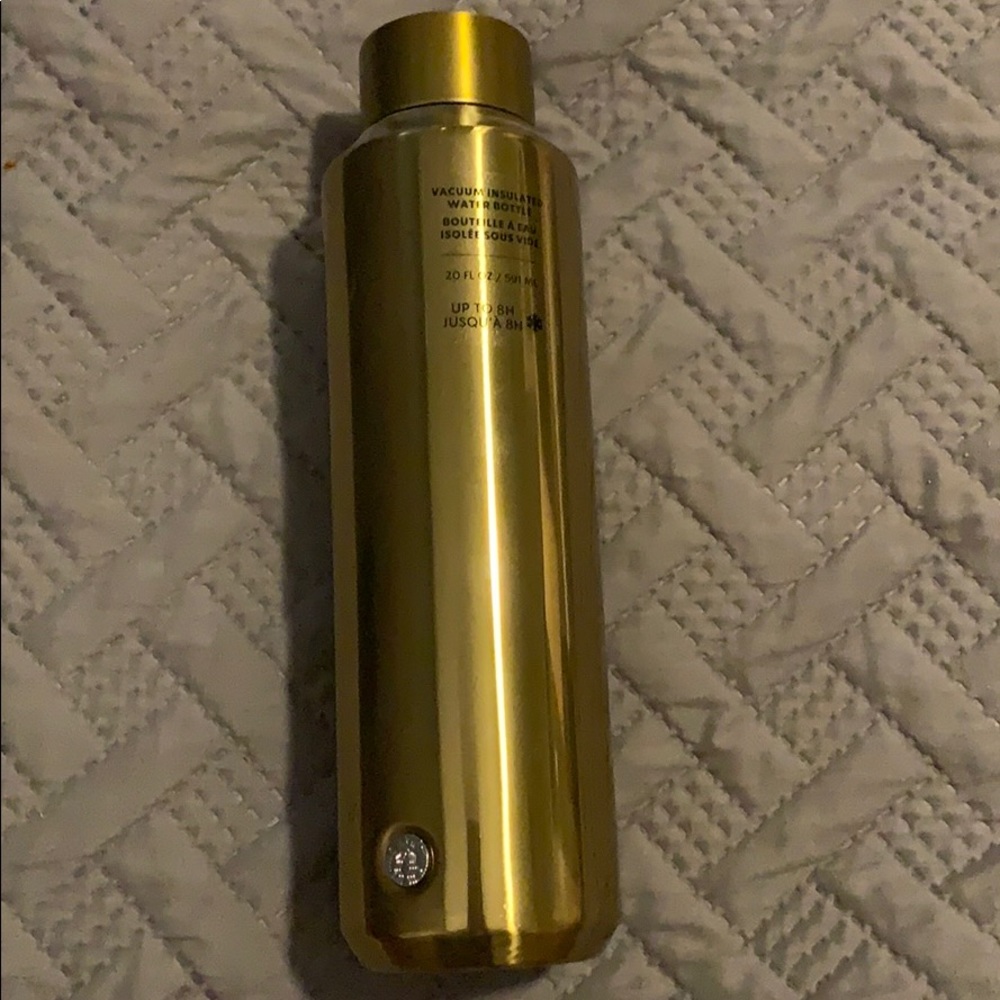 Gold Starbucks water bottle